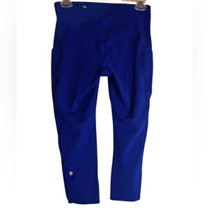 Lululemon Wunder Under Train High Rise Leggings Pockets Galactic Blue